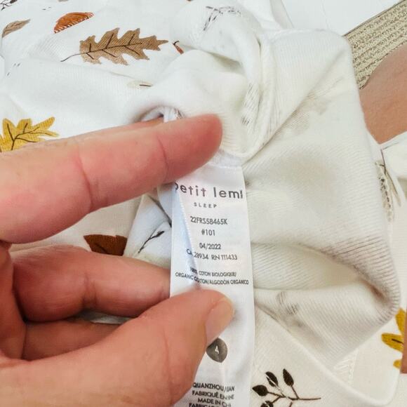 NWT Petit Lem Size 6 Fall Leaves Pajamas - Picture 6 of 6